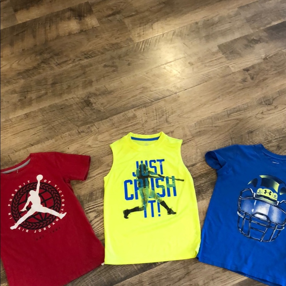 Boys athletic shirt bundle- 3 shirts